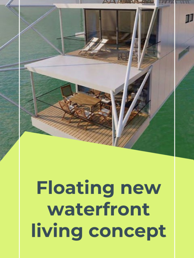 Floating new waterfront living concept