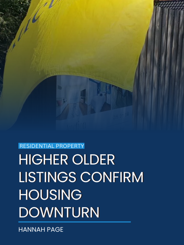 Higher older listings confirm housing downturn