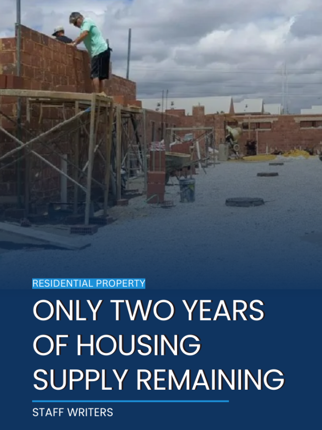 Only two years of housing supply remaining