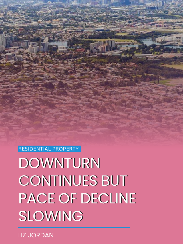 Downturn continues but pace of decline slowing