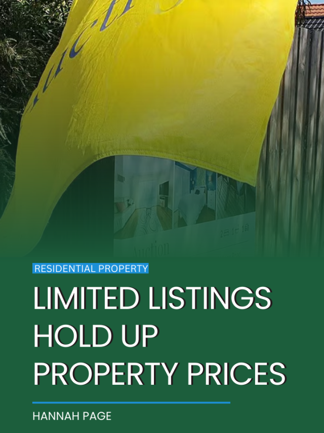 Limited listings hold up property prices