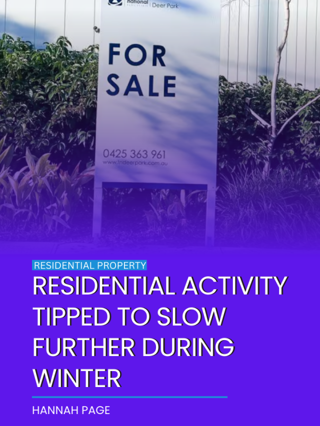 Residential activity tipped to slow further during winter