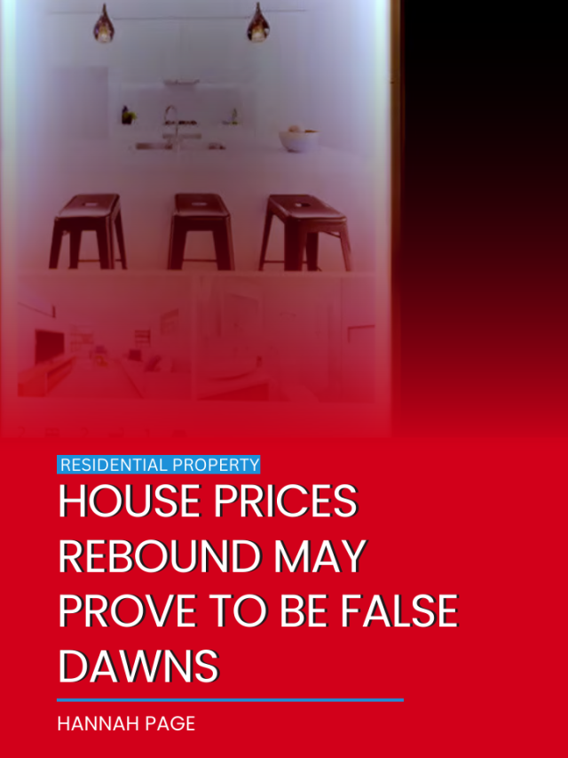 House prices rebound may prove to be false dawns