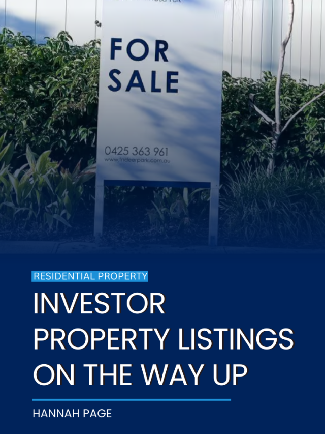 Investor property listings on the way up