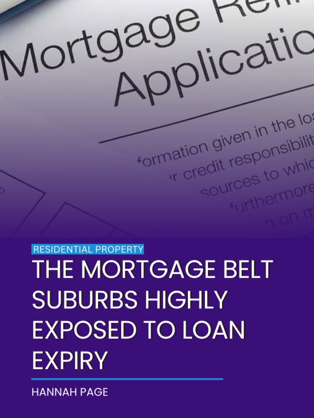 The mortgage belt suburbs highly exposed to loan expiry