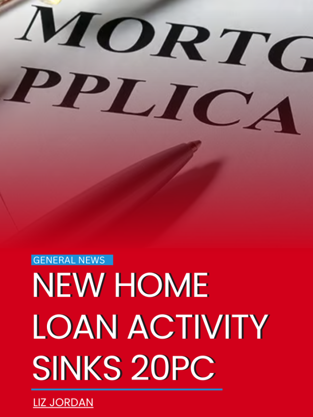 New home loan activity sinks 20pc