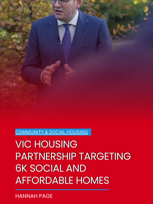 Vic housing partnership targeting 6k social and affordable homes