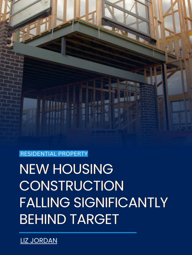 New housing construction falling significantly behind target