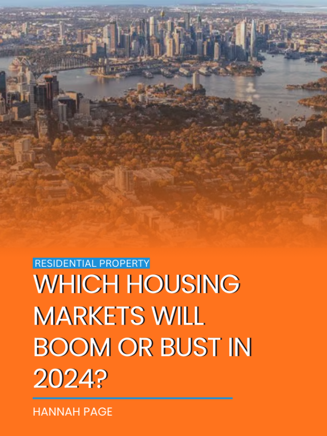 Which housing markets will boom or bust in 2024?