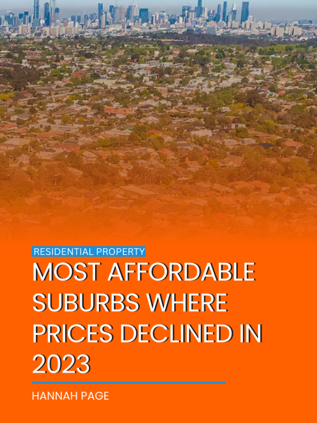 Most affordable suburbs where prices declined in 2023