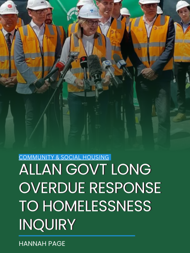Allan govt long overdue response to homelessness inquiry