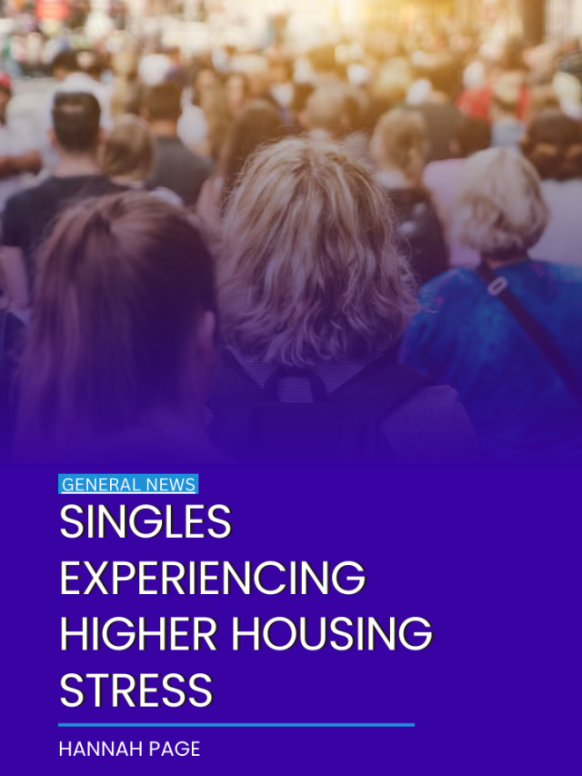 Singles experiencing higher housing stress