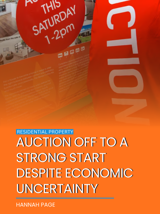 Auction off to a strong start despite economic uncertainty