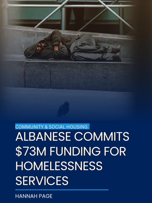 Albanese commits $73m funding for homelessness services