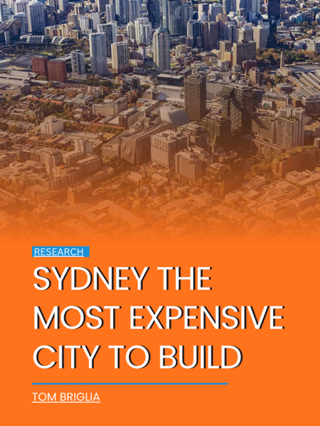 Sydney the most expensive city to build